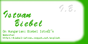 istvan biebel business card